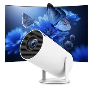 Mini Portable Projector 4K WiFi 6 BT 5.2 | 180° Rotation | HDMI | White - OB