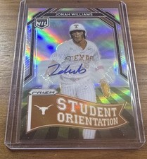 2025 Panini NIL Jonah Williams Student Orientation Prizm Auto #SO-2