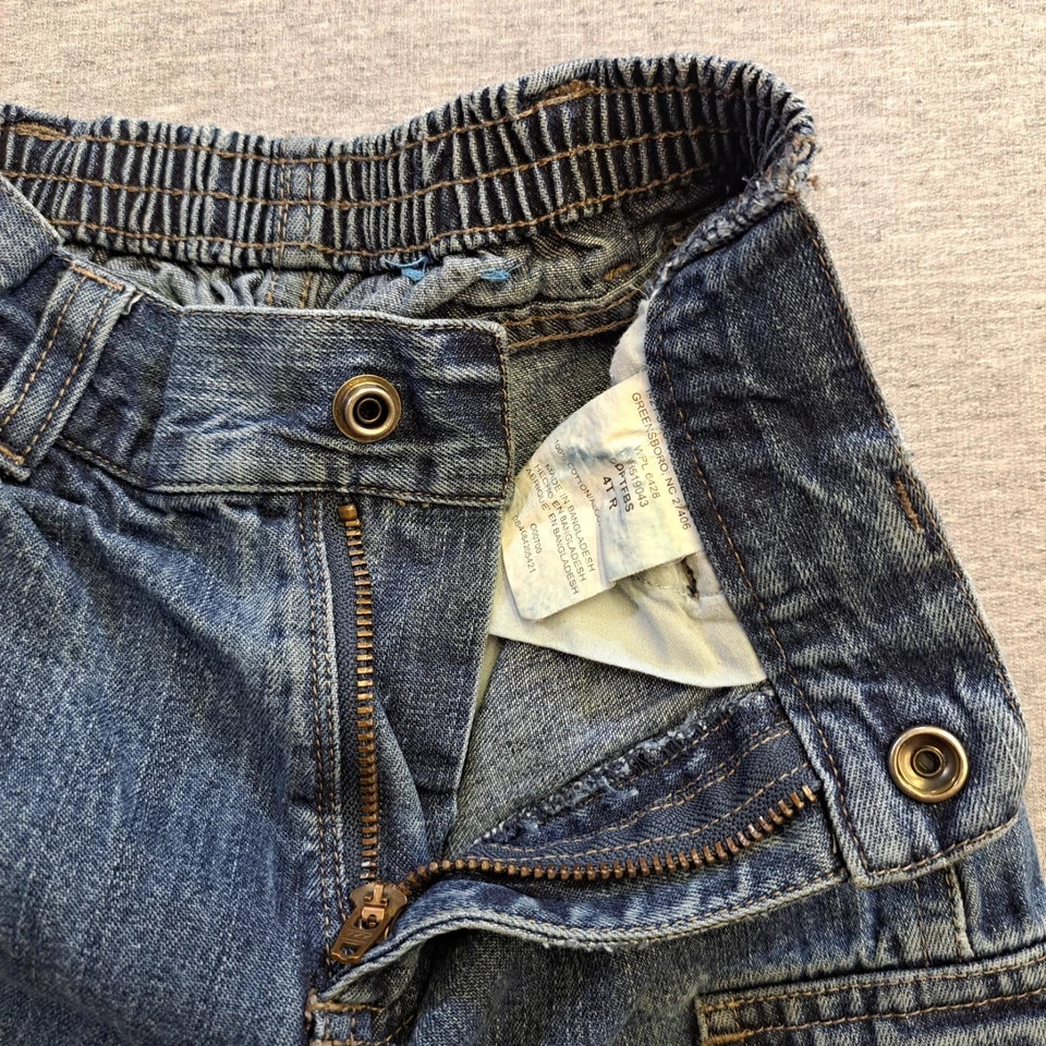 Lote de 2 pantalones de mezclilla Wrangler para niños talla 4 cinturón azul cinturón ajustable Foto 4 de 4