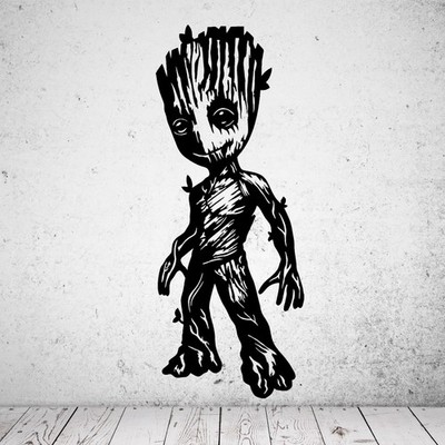 Wandtattoo Guardians of the Galaxy - Baby Groot freundlich - Aufkleber Matt