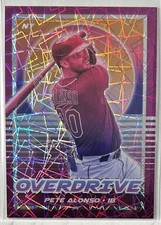 2021 Panini Chronicles #22 Pete Alonso Overdrive Purple Velocity New York Mets