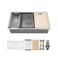 30 Inch Undermount Kitchen Sink 30x18x9 Inch Workstation Undermount Sink Stai...