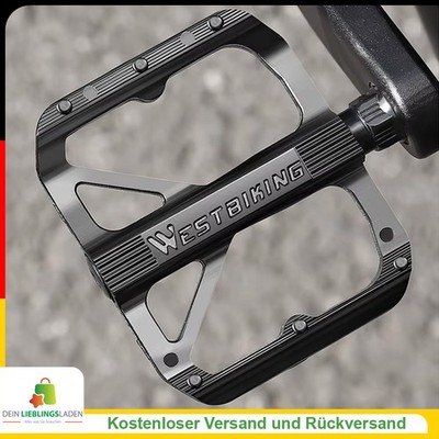 WEST BIKING MTB Rennrad Pedale Ultraleicht Aluminium 3 Lager Anti-Rutsch