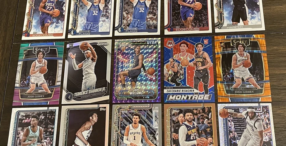 Баскетбольная карточка 2025–26 Topps Cooper Flagg дебютант RC VJ Edgecombe Kon Knueppel - Изображение 4 из 4