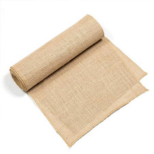 30Cm Width Jute Linen Vintage Natural Table Runner Burlap Rustic Khaki Party Cou