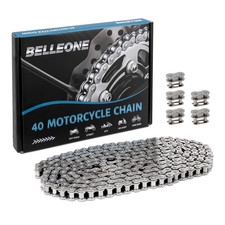  40 Roller Chain 10FT 240 Links Heavy Duty Drive Chain with 5 Connecting Links