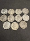 11 Silver Roosevelt Dimes 1963 1964 1946