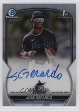 2023 Bowman Chrome Prospect Refractor 138/499 Jose Gerardo #CPA-JG Auto 7s2