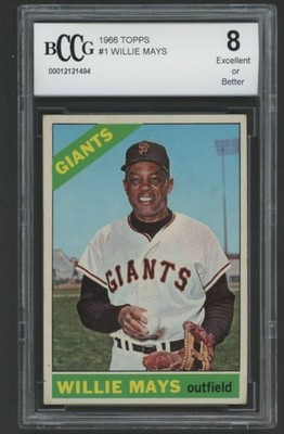 Willie Mays 1966 Topps #1 (Beckett 8)