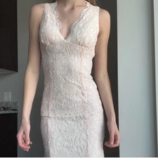 Beautiful vintage morgan & co pink sparkly mermaid dress size 3/4