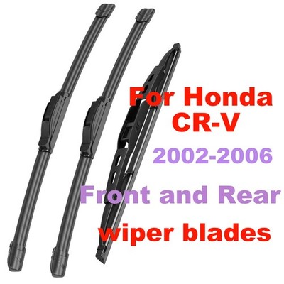 For Honda CR-V 2002-2006 Front and Rear Windshield Wiper Blades OEM Set of 3