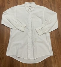 Sears Roebuck Shirt Mens 16.5 80s Made USA White Button Front