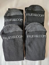 Men's black Fruit of the Loom ankle socks 11-13 New w/o Tags 4 pr 10 