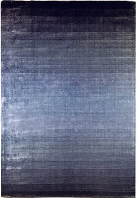 Neu Handgefertigt Design Handgewebt Viskose Teppich Farbe Blau Luxus Carpet Rug