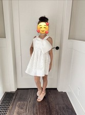 Bardot Jr Girls  Willow Bow dress  , Size 8, NEW, White, Bridal, Flower Girl