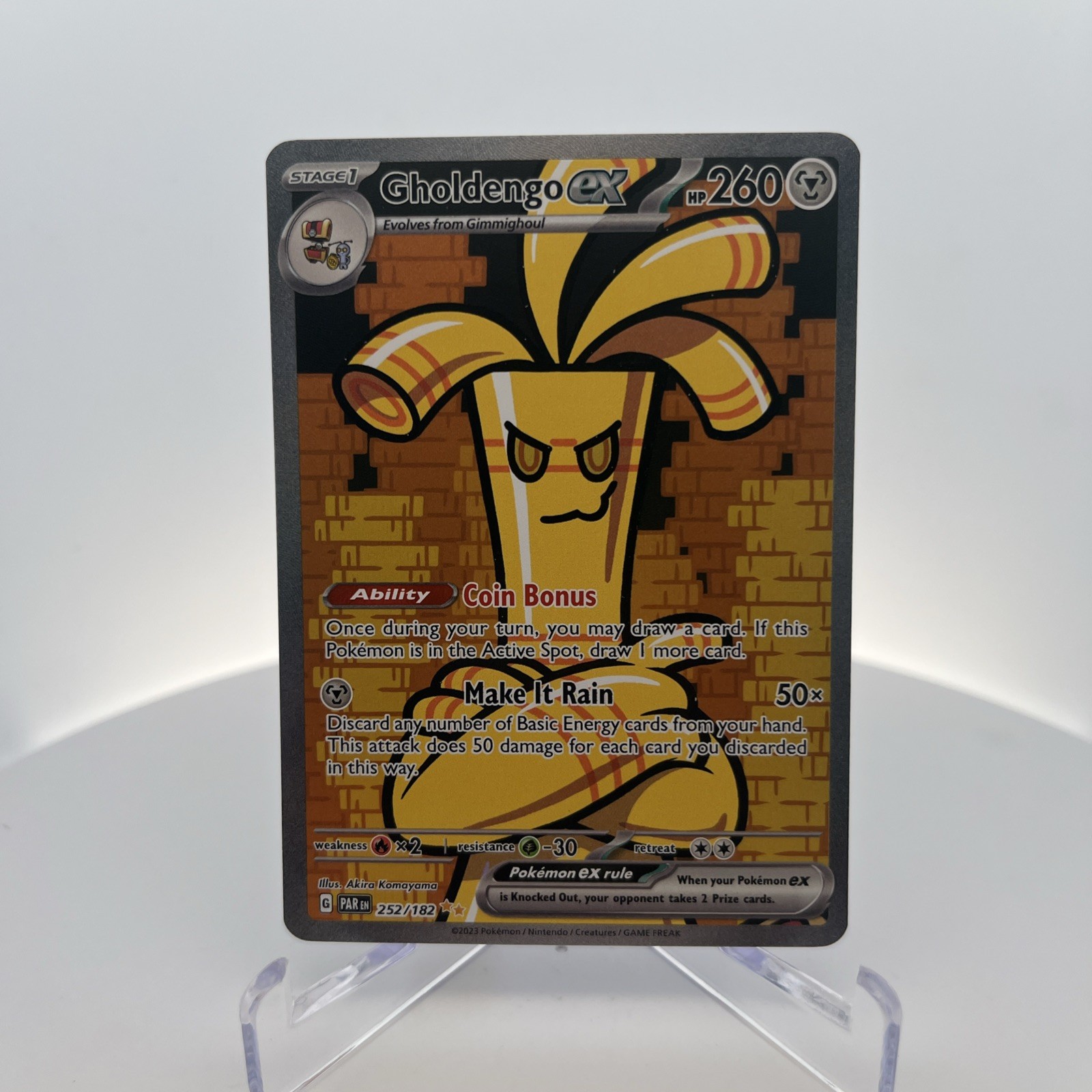 Gholdengo ex 252/182 Special Illustration Rare Paradox Rift Pokémon Tcg Nm
