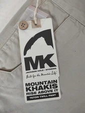 NWT Mountain Khakis Teton Twill Pants Mens 35x30 Relaxed Fit Gusset Heel Cuff