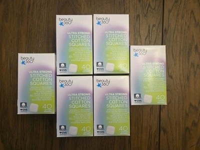 Cvs Beauty 360 Ultra Strong Stitched Cotton Squares 6 40 Count Box 240 Total