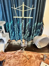 Vintage Pro Tec Touring MS549PK Folding Music Stand Beige aluminum great condit