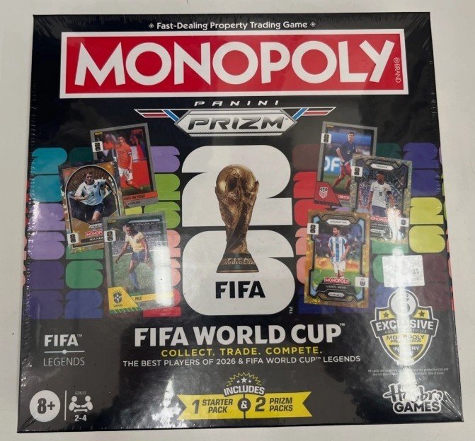 2026 Panini Prizm Monopoly FIFA World Cup Game Board w/Gold Ice