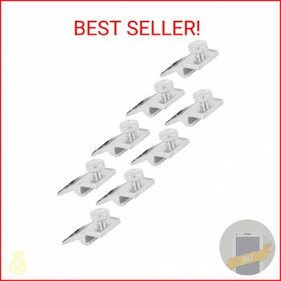 Prime-Line T 8726 Storm Door Panel Clip with Screws, 5/16 In., Aluminum (8 Pack)