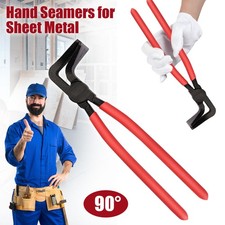 90  Straight Jaw Hand Seamer Sheet Metal Flatening Bender Plier Heavy Duty Metal