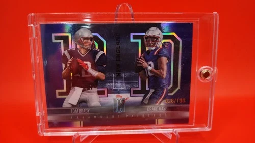 2024 Topps Signature Class Paramount Pairings Tom Brady & Drake Maye /100 PP-7