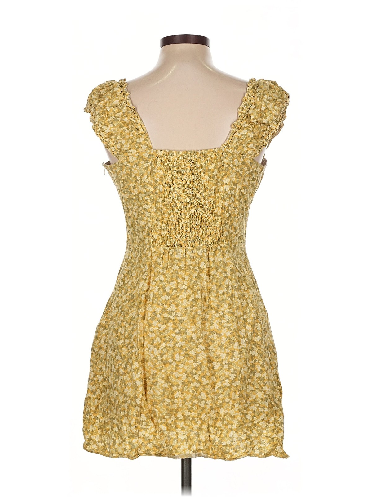 Zara Women Yellow Casual Dress L thumbnail 2