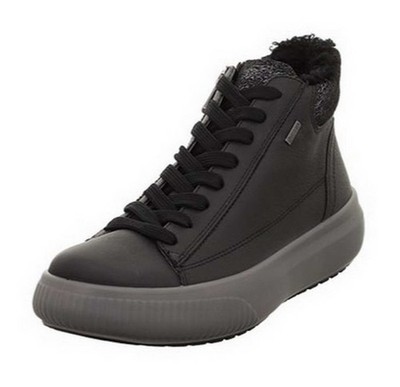 Legero Schnürstiefelette Tanaro Schwarz Leder Boot Stiefelette High Sneaker Tex