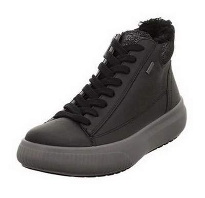 Legero Schnürstiefelette Tanaro Schwarz Leder Boot Stiefelette High Sneaker Tex - Bild 1 von 4