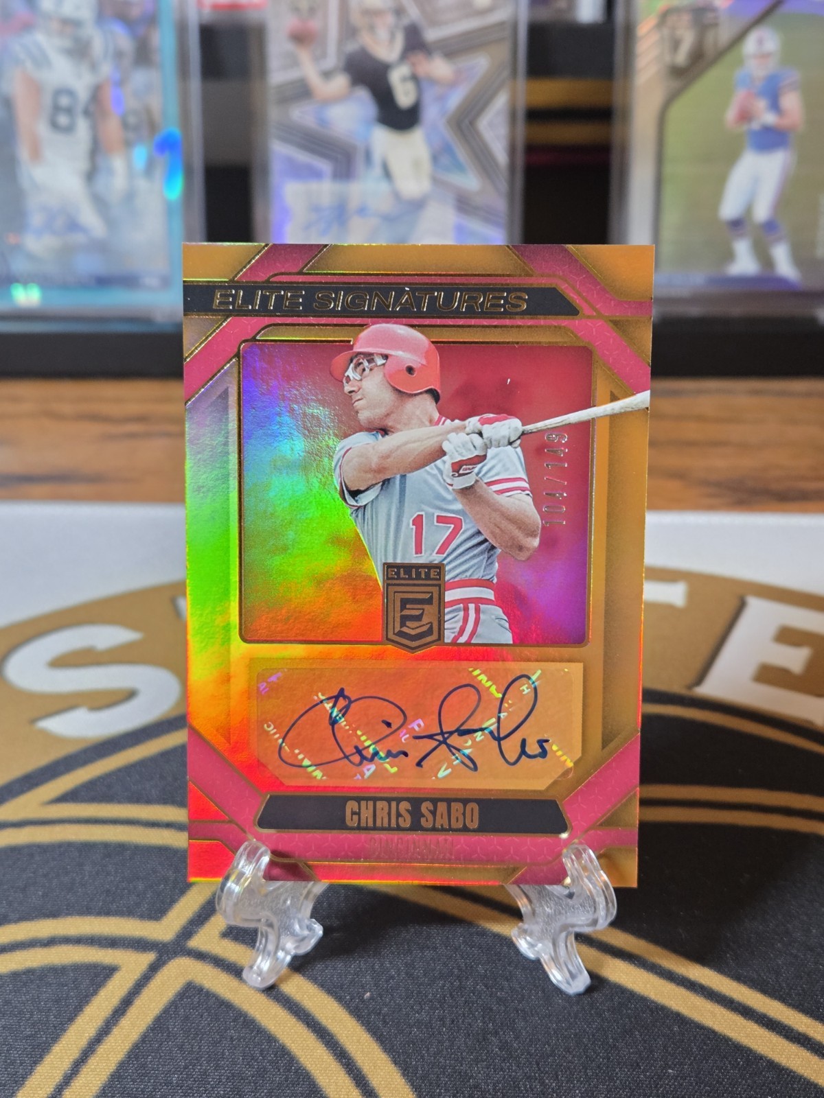 Chris Sabo 2026 Donruss Elite Baseball #ES-CS Elite Signatures Orange /149 Reds