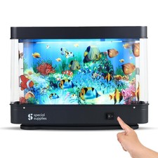 Moving Fish Lamp LED Artificial Aquarium Night Light Calming Kids Bedroom Decor
