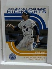 2022 TOPPS HERITAGE HIGH NUMBER WILLIE MAYS ASGH-9 ALL STAR HIGHLIGHTS METS HOF