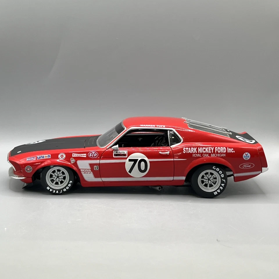 Welly 1/18 Scale Diecast 1969 Ford Mustang Trans Am #70 Warren Tope MIB - Image 4 of 4