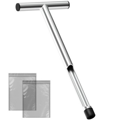 17 Inch Stainless Steel Soil Sampler Probe, T-Style Handle Soil Test Probe, S...
