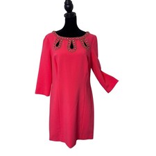 Lilly Pulitzer Bronte Rhinestone Beaded Short Shift Dress Size 8 Preppy Resort