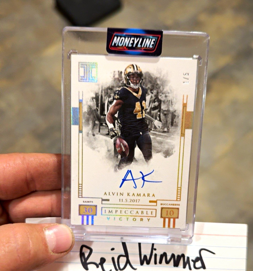 2017 impeccable Alvin kamara on card auto /5