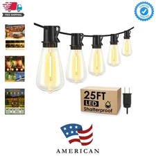 Stylish 25FT Dimmable Outdoor Lights -  Waterproof, Perfect for All Seasons