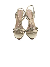 Preowned Elie Tahari Leather Women’s Heels SlingBack Sandals Size 37 US 7