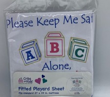 Cribs For Kids Fitted Playard Sheet 27x39" Soft Cotton Blend Baby Bedding