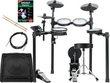 Kit Batteria Elettronica Completa Mesh Kick Pad Sgabello Sticks Cuffia Diffusore