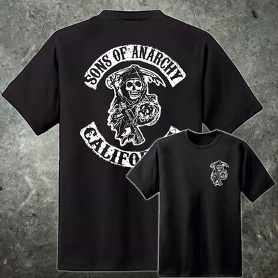 Sons Anarchy SAMCRO Distressed Reaper Herren T-Shirt Redwood Original Jax Teller 