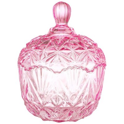 26 oz Large Glass Candy Dish with Lids Crystal Candy Jar with Lid Easter Spri...