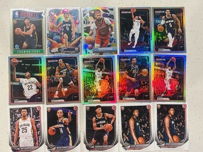 Topps/Topps Chrome/NBA Hoops New Orleans Pelicans 19 Card Lot NBA Fears RC