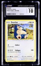 Pokémon 2020 Rebel Clash SWSH Snorlax 141/192 CGC 10 Gem Mint POP 8 ✨✨ on eBay