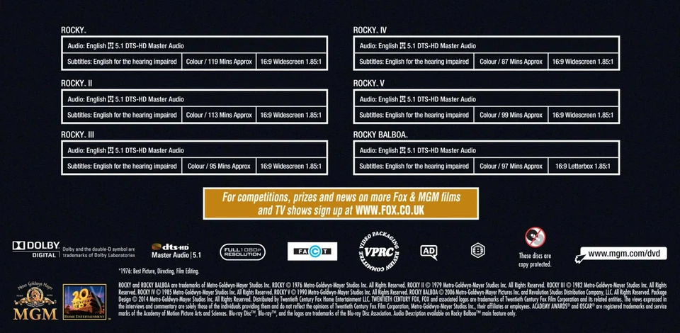 Rocky - The Complete Saga (6 Films) Blu-Ray - Image 4 of 4