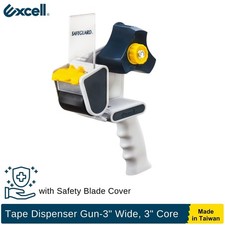 Excell 3" Heavy Duty Packing Tape Gun Dispenser Retractable Safety Blade