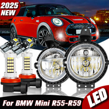 2x L+R Front Bumper Fog Lights Lamps Kit For BMW Mini Cooper R55 R56 2007-2015