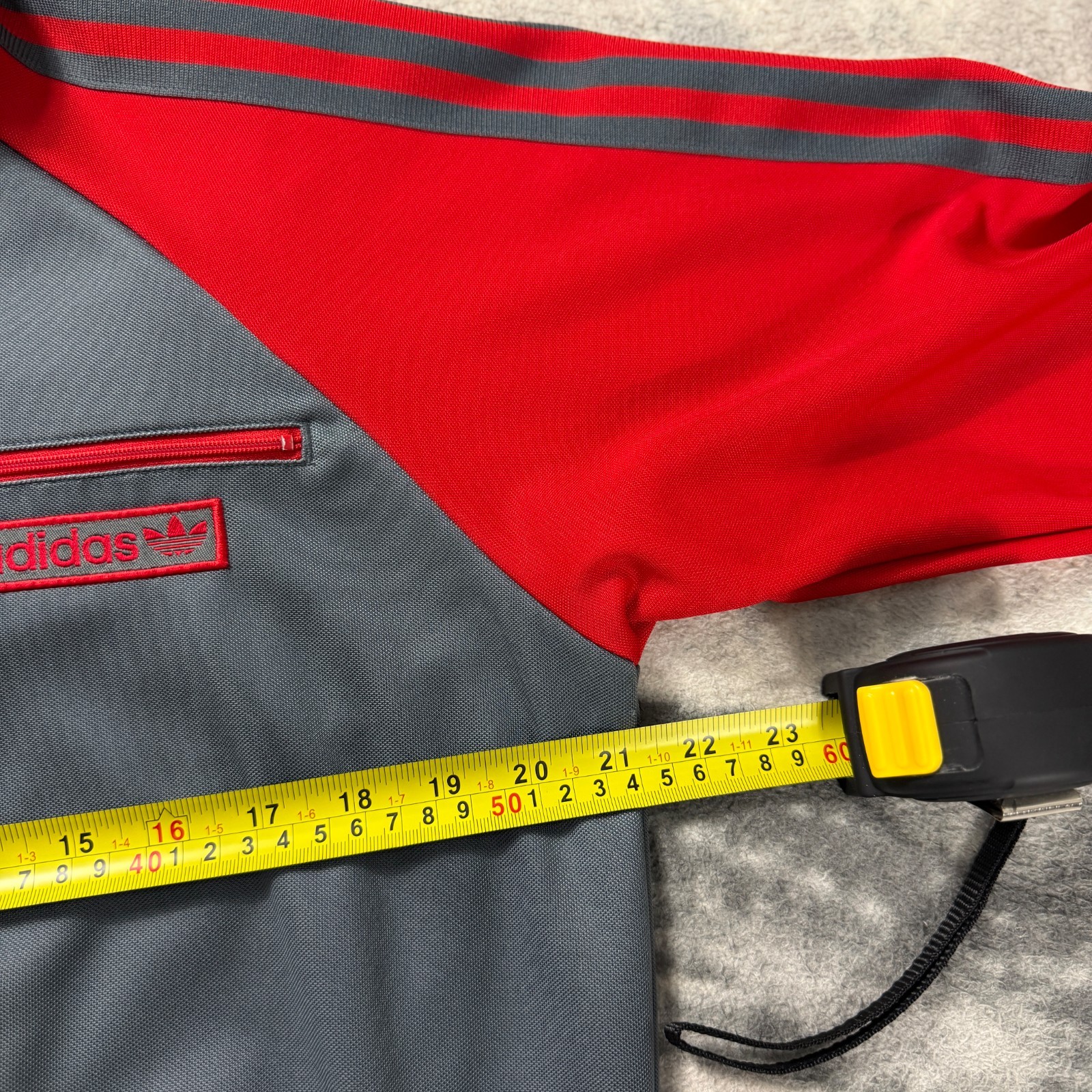 Vintage Adidas Originals 2000's Y2K Grey Red Size Small Full Zip Track Jacket image 4