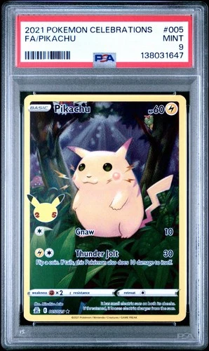 New ListingPSA 9 2021 POKEMON CELEBRATIONS FA PIKACHU #005 MINT